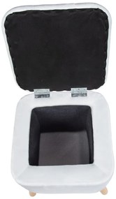 Svetlosivý zamatový taburet - Wenko