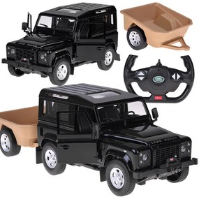 Auto na diaľkové ovládanie Rastar Land Rover Defender 1:14 so svetlami RC0712 Farba: čierna