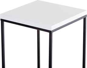 STOJAN NA KVETINÁČ BASICLOFT 40X24X24 CM ČIERNA/BIELA