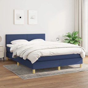 Boxspring posteľ s matracom modrý 140x190 cm látka 3140455