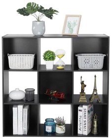 9 kocková úložná polica s 3 košíkmi