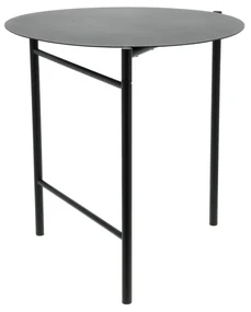 Čierny kovový okrúhly jedálenský stôl ø 70 cm Disc – Zone