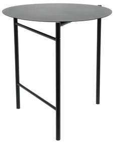 Čierny kovový okrúhly jedálenský stôl ø 70 cm Disc – Zone