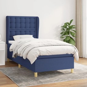 Boxspring posteľ s matracom modrá 100x200 cm látka 3128827