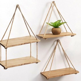 Tutumi Tutumi, nástenná polička 50x15 cm 322121, borovicové drevo, HOM-06808