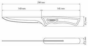 Nôž na vykosťovanie Tramontina Black FSC 15 cm