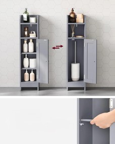 Kúpeľňová skrinka Vasagle Teisa sivá