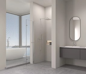 Erga Berlin, skladacie sprchové dvere do otvoru 100x195 cm, 6mm číre sklo, chrómový profil, ERG-V02-BERLIN-D100-CR