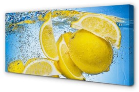 Obraz canvas Lemon vo vode 140x70 cm