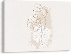 Obraz - Line art monstera N⁰1 (70x50 cm)