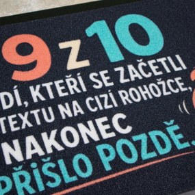 Mercury Flooring, Rohožka 9 z 10 ľudí (prišlo neskoro) 40x60 cm - na von aj na doma, 40x60, viacfarebná