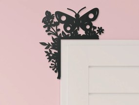 drevko Detská nálepka okolo dverí Obruba s motýlikom