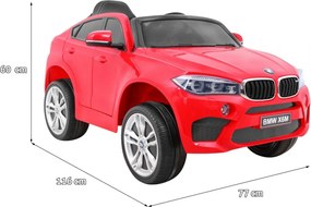 Ramiz Detské elektrické autíčko BMW X6M - červené SUV + diaľkové ovládanie