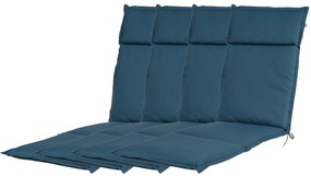 Livarno home Podložka na kreslo Houston, 167 x 50 x 4 cm, modrá, 4 kusy  (800005852)