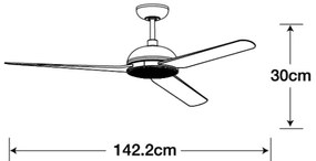 Lucci air 213300- LED Stmievateľný stropný ventilátor UNIONE 1xGX53/12W/230V + DO