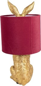 Gold & Red RABBIT Easter lampička