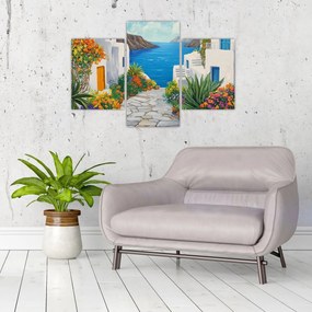 Obraz - Grécka ulička (90x60 cm)