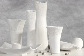 KERAMICKÁ VÁZA RISO 9X9X39 CM KRÉMOVÁ