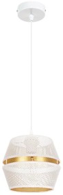 Luster na lanku PARIS 1xE27/60W/230V biela/zlatá
