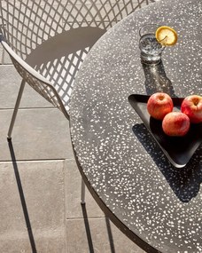Záhradný stôl shanelle ø 120 cm čierny MUZZA