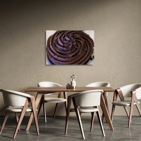 Sklenený obraz - Čokoládový Cupcake (70x50 cm)