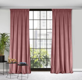 ZATEMŇOVACÍ ZÁVES NA PÁSKE ROSA 135X300 CM STARORUŽOVÁ