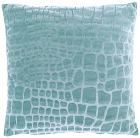 Zamatový dekoračný vankúšik NANOU 45x45 cm, modrý