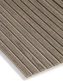 Drevený akustický panel, 2400 x 600 mm, B2BP005, dub morený