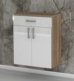 Nabytekmorava Kúpeľňová skrinka K24 farba korpusu: Dub sonoma tmavý, farba dvierok: Dub sonoma tmavý