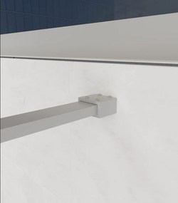 Erga Paris, sprchová zástena Walk-In 80x200 cm, 8mm šedé sklo, biely matný profil, ERG-V02-PARIS-080x200-GR-WH