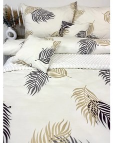 INTERMEDIC SK Natural – elegantné bavlnené obliečky s listovým vzorom 140x200/70x90 cm