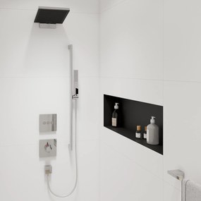 Hansgrohe Unica, sprchová tyč E Puro 900 mm s ľahko posuvným držiakom a sprchovou hadicou, chrómová, HAN-24403000