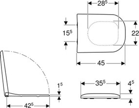 Geberit 500.235.01.1 - WC sedadlo Smyle duroplast/biela