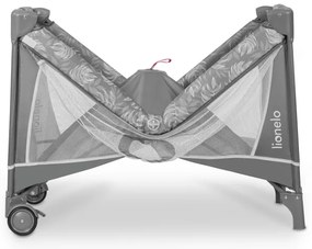 Lionelo - Cestovná postieľka FLOWER Sivý kameň