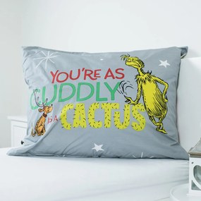 Jerry Fabrics Vianočné bavlnené obliečky 140x200 + 70x90 cm - Grinch "The Grinch"