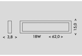 Ecolite TL1901-18W/CR-LED Stropné svietidlo PILO LED/18W/230V 4100K 62 cm čierna