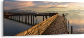 Obraz - Na brehu jazera Obersee (120x50 cm)