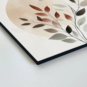 DUBLEZ | Drevený boho obraz - Lístky v kruhu