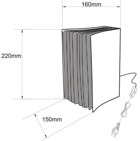 Lucide 78596/01/30 - Stolná lampa LIVRET 1xE14/25W/230V