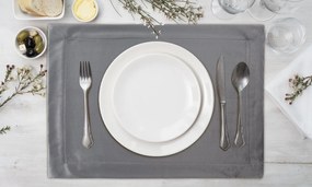 SADA 4 KS PRESTIERANIE NA STÔL MELINDA 40X30 CM SIVÁ