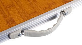 ModernHome Skladací piknikový stôl - imitácia dreva