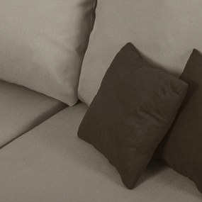 Rozkládací rohová sedací souprava TOMI Hnědá