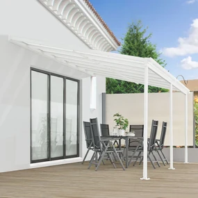 InternetovaZahrada - Furnigo Hliníková pergola Borneo 4x3 m - biela
