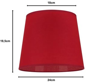 Duolla - Tienidlo k stolnej lampe CLASSIC M E27 pr. 24 cm červená