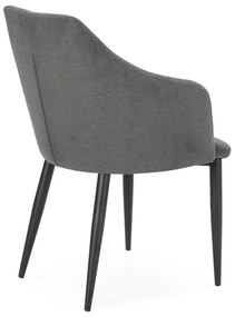 Tmavosivé čalúnené jedálenské kreslá v súprave 2 ks Nadi – Marckeric