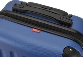 Stredný kufor so 4 kolieskami 65x44,5x27 cm, veľkosť M, modrá farba