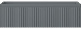 Mexen Rivel, kúpeľňová skrinka 80 cm, 1 zásuvka, drážkovaná, grafitová matná, 91A20-08023-1-BF66