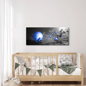 Obraz tmavo modrých gulí (120x50 cm)