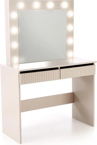 Toaletní stolek HOLLYWOOD s LED osvětlením 94 cm kašmírový