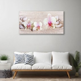 Obraz Canvas Orchidea kamene zen písek 125x50 cm